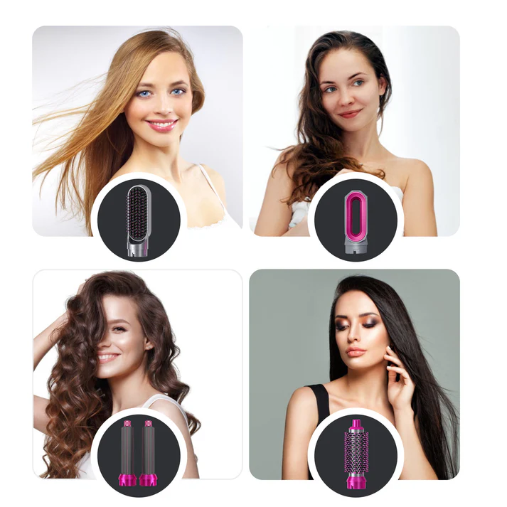 Hot Air Brush: Dry, Style, and Volumize with Ionic Technology (5-in-1)