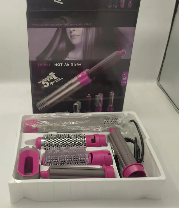 Hot Air Brush: Dry, Style, and Volumize with Ionic Technology (5-in-1)