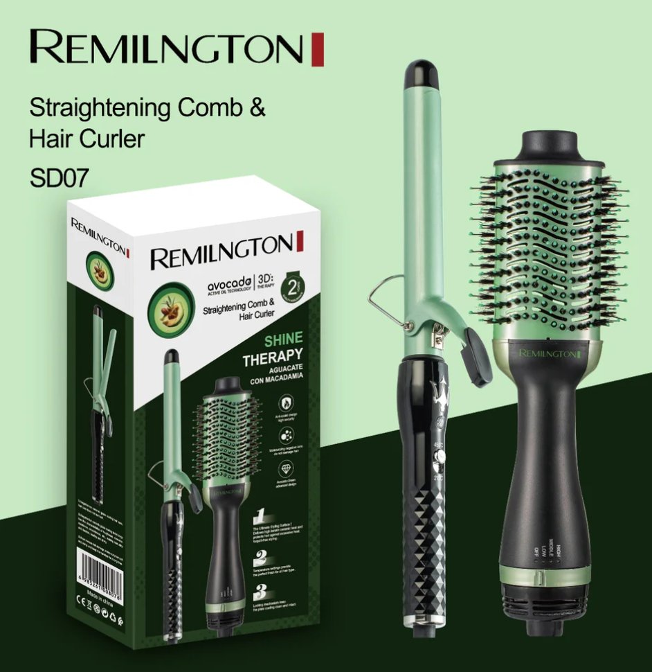 REMILNGTON Straightening Comb & Hair Curler